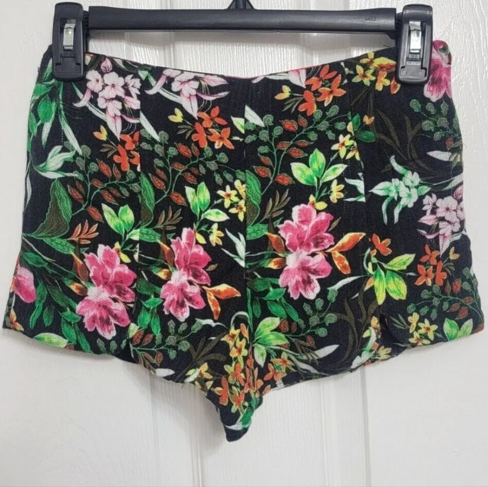 Ella Moss Girls‎ Shorts Black Floral Print Size 10 NWT